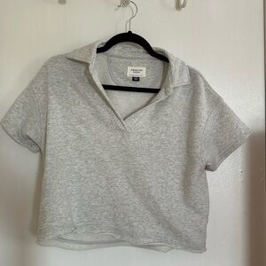 American Eagle Light Gray Crop Top